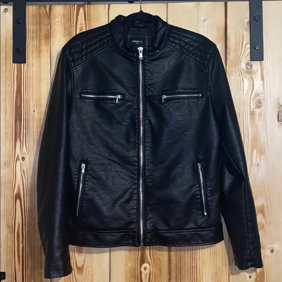 Forever 21 Jackets & Blazers - Black Faux Leather Jacket